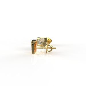 Boucles d'oreilles clous plaquées or 18 carats Avarta, tendance, cadeau de mariage pour femme, bijoux d'anniversaire, or 14 carats 18 carats - Product Image 3