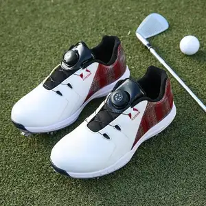 Wholesales खेल हल्के Outsoles Lefus Microfiber चमड़े गैर पर्ची रोटेशन के लिए जूते का फीता पेशेवर गोल्फ जूते पुरुषों