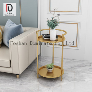 Rose Gold Fashion Design <strong>C</strong> <strong>Shape</strong> Simple Marble and Stainless Steel Side <strong>Table</strong> for Living Room - Product Image 4