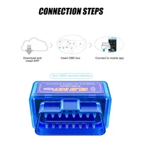 Lecteur de code OBD2 compatible Super MINI ELM 327 16PIN pour Android/Apple iPhone avec protocoles OBD2