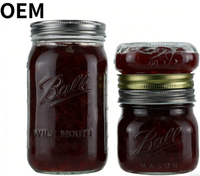 Bocaux de conservation Mason multi-tailles 125/500/800 ml, sans BPA, récipients alimentaires pour la fermentation, la mise en conserve et la préparation des repas, à large ouverture