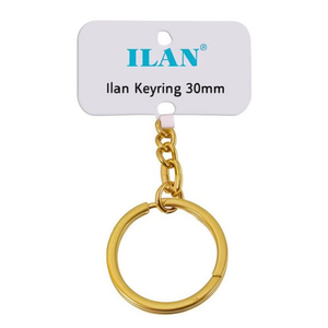 Portachiavi Ilan con Catena Dorata da 30mm per Accessori Chiavi - Product Image 1