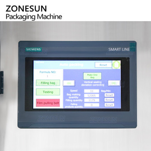 เครื่องบรรจุภัณฑ์อัตโนมัติ ZONESUN ZS-MCQ520 แบบ VFFS สำหรับบรรจุเมล็ดพืช ถั่ว เม็ดธัญพืช ลงในถุงแบบปริมาตร พร้อมระบบปิดผนึกและบรรจุภัณฑ์ - Product Image 2