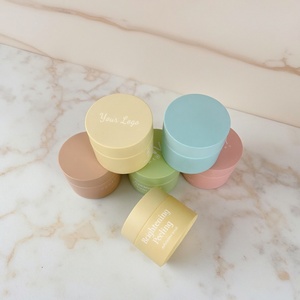 Cosmetic Skincare Printed <b>Empty</b> OEM Face Eye Cream Container Glass <b>Jar</b> 30g 50g 100g Yellow Blue pink Face Cream Glass <b>Jar</b> - Product Image 1