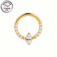 Anneaux de nez septum en titane, boucles d'oreilles cartilage, boucles d'oreilles tragus hélix, anneaux de nez tendance pour femmes, anneaux segmentés articulés, créoles