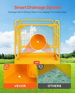 VEVOR Heftruck Hefmand 36x36 Inch Veiligheidskooi 1200 Lbs Draagvermogen Inklapbaar 4-Wiel Ketting Hoogwerker - Product Image 4