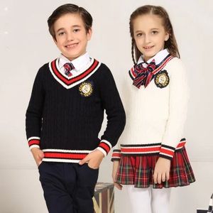 OEM Uniforme Scolaire Câble Style Britannique Femmes Hommes Travail Uniforme Cardigan Enfants Garçon Fille Style Coton <span class=keywords><strong>Pull</strong></span> Personnalisé Scho - Product Image 4