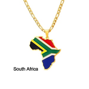Mirawell - Joyería Hip-Hop Unisex con Baño Electrolítico, Collar con Colgante <span class=keywords><strong>de</strong></span> <span class=keywords><strong>Mapa</strong></span> Africano <span class=keywords><strong>de</strong></span> Nigeria, Somalia y <span class=keywords><strong>Angola</strong></span>, para Comercio Electrónico Transfronterizo - Product Image 6