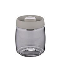 Récipient hermétique sous vide de qualité alimentaire pour grains de café, thé et écorces de mandarine vieillies, pot de stockage en verre au design élégant