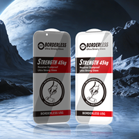 Protection d'écran en verre trempé ultra-résistant antistatique sans bordure AF 45KG pour iPhone 12 13 14 Pro 15 16 17 18 Pro Max