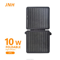 Panneau solaire monocristallin pliable 10W, résistant aux intempéries, module PV portable pour la charge de dispositifs mobiles en extérieur et en sac à dos