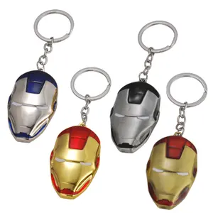 Avengers sắt người đàn ông siêu anh hùng kim loại mặt dây chuyền mặt nạ Keychain
