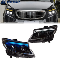 Phares HETOP Vito W447 2016-2023 Classe V V260, phares LED améliorés, nouveaux phares à lentille DRL, phares avant modifiés pour Benz