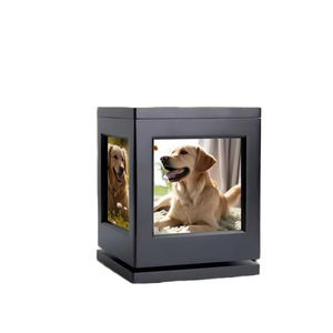 Siyah hatıra tabut köpek kedi Urn <span class=keywords><strong>Pet</strong></span> kremasyon Urn bellek kutusu köpek kül hatıra kutusu - Product Image 6