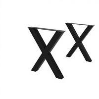 Pieds de table modernes en X, en acier forgé, pour tables basses et de salle à manger, pieds en fonte, pour chaises, armoires, meubles de salon et de chambre