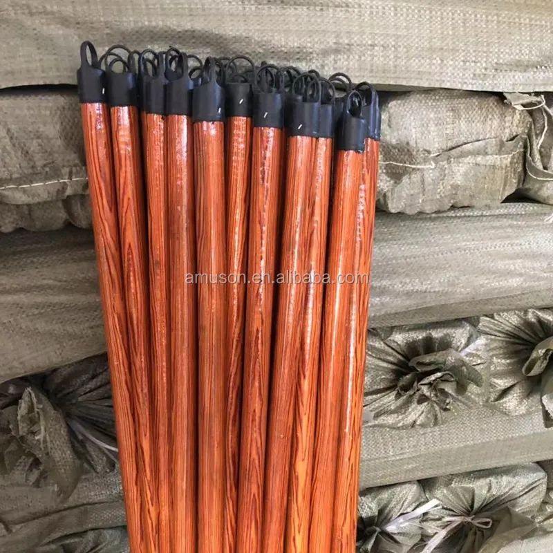 High quality factory price wood grain design wooden broom stick floor wiper