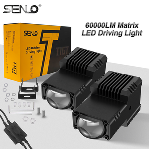 Senlo 2 Piezas T1GT 54W Faros LED 6000k 5400LM con Ventilador para Auto, Motocicleta, ATV, UTV, Lente de Proyector Todoterreno 12V 24V - Product Image 1