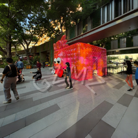Cube lumineux LED gonflable transparent en PVC personnalisé pour événements extérieurs, location de tente de fête gonflable