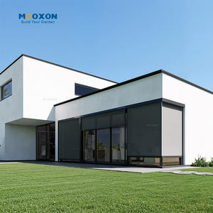 ม่านม้วนซิปอัตโนมัติพลังงานแสงอาทิตย์สำหรับศาลาพักผ่อน ระเบียงคาเฟ่ ป้องกันยุง กันแดด - Product Image 2