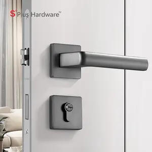 Luxury Solid Interior Zinc Alloy Door Lock Set Interior Door Handles Bedroom Lever Wooden Door Handles