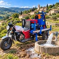 Machine de forage de puits d'eau CE ISO 200m, équipement de forage hydraulique portable pour l'irrigation agricole