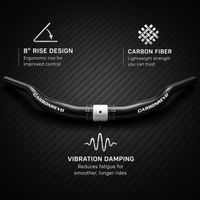 Guidon de trottinette électrique Carbonrevo réglable en hauteur, fonctionnement fluide pour les longues distances