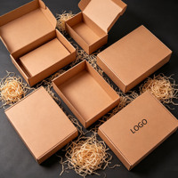 Boîte rigide artisanale de haute qualité, écologique, en papier kraft, avec fermeture à ruban, revêtement UV, gaufrage pour personnalisation de logo quadricolore