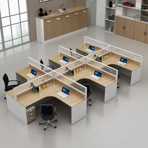 การออกแบบร่วมสมัย Office Desk L-Type เฟอร์นิเจอร์สำนักงาน Workstation