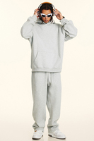 Ensemble de survêtement 2 pièces personnalisé pour femmes et hommes, comprenant un sweat à capuche oversize et un pantalon de jogging ample, idéal pour l'automne