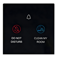 Coque de protection noire pour écran tactile intelligent anti-reflet avec sonnette personnalisable pour hôtel, rideau mural flottant ultra-transparent pour salle de bain