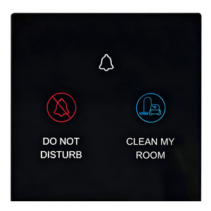 Campanello Personalizzabile per Hotel, Schermo Touch Smart Anti-riflesso, Copertura Protettiva Nera, Parete Divisoria Ultra Trasparente per Bagno - Product Image 1