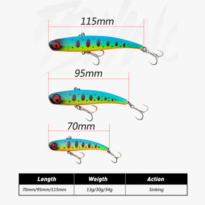 เหยื่อตก<span class=keywords><strong>ปลา</strong></span> VIB สแตนเลสพิมพ์ลายใหม่ สำหรับตก<span class=keywords><strong>ปลา</strong></span>เบส น้ำจืด ตีไกล พร้อมตะขอเกี่ยวแบบ Blood-Groove - Product Image 4