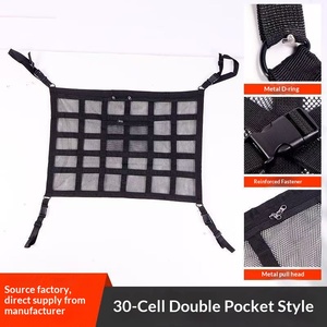 <span class=keywords><strong>Filet</strong></span> <span class=keywords><strong>de</strong></span> <span class=keywords><strong>rangement</strong></span> pour toit et <span class=keywords><strong>plafond</strong></span> <span class=keywords><strong>de</strong></span> voiture avec double fermeture éclair et 30 compartiments - Product Image 4