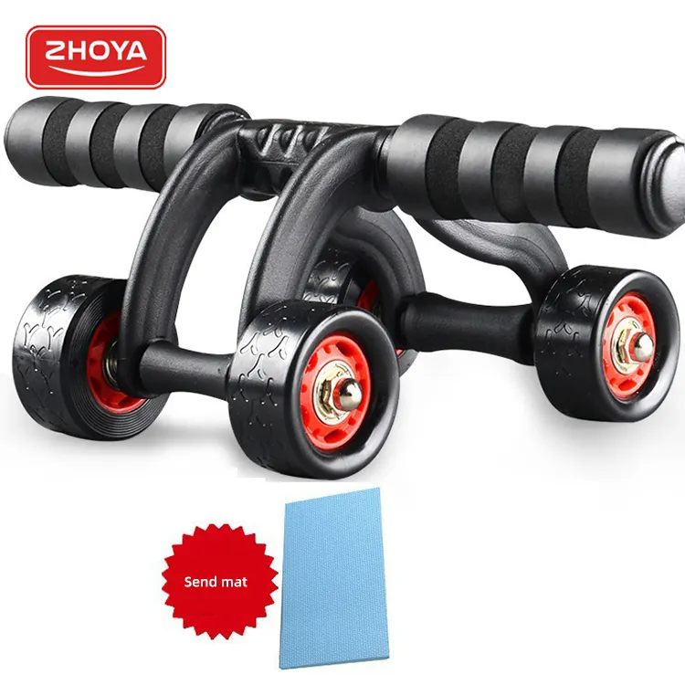 Zhoya – équipement d'entraînement à 4 roues, capteur de vitesse pour aider à l'exercice assis, musculation, roues à rouleaux Abs