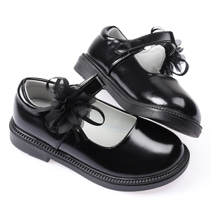 Zapatos de niña con suela blanda, negros y beige, con lazo de cuero PU, para bodas, fiestas, uso diario, escenario de piano, cumpleaños, princesa, escuela - Product Image 6