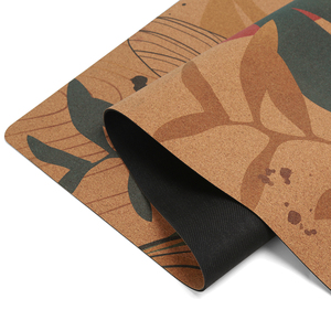 Tapis de yoga <span class=keywords><strong>Tiny4k</strong></span> pour adolescents, antidérapant, en caoutchouc naturel, avec impression personnalisée, en liège écologique, avec sangle de transport - Product Image 5