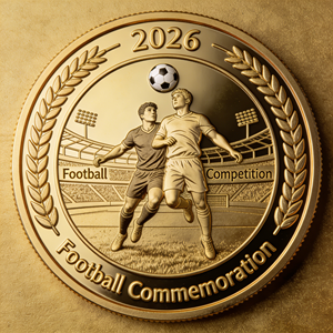 Moneda Conmemorativa de Metal con Temática Deportiva <span class=keywords><strong>del</strong></span> Mundial de Fútbol 2026, Moneda de Oro Personalizada al por Mayor - Product Image 3