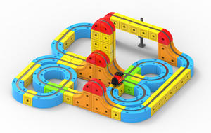 ชุดของเล่นประกอบรางแม่เหล็กพลาสติกยอดนิยม 92 ชิ้น ของเล่นเสริมพัฒนาการ ชุดตัวต่อ ของเล่นรถไฟสำหรับเด็กชายและเด็กหญิง - Product Image 3