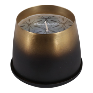 Candela Profumata Maison Illuminare in Contenitore Metallico Oro-Nero Sfumato, Decorativa per Uso Interno Domestico - Product Image 1