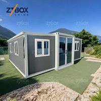 ZYBOX Maison Modulaire Préfabriquée Portable pour Station de Montagne, Conteneur Extensible de Luxe 20ft 40ft avec Toilettes