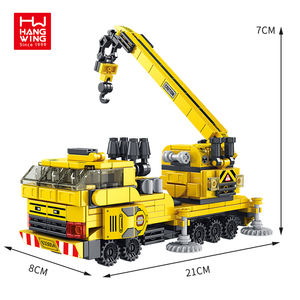 لعبة هندسية 12 في 1 من إتش دبليو تويز مع شاحنة قلابة ومكعبات بناء - لعبة تركيب من البلاستيك إيه بي إس للأعمار 6 سنوات فما فوق - Product Image 5