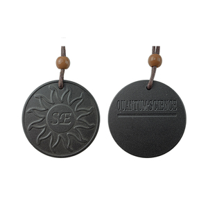 Pendentifs sans cadre en <span class=keywords><strong>pierre</strong></span> volcanique noire SE, <span class=keywords><strong>pierre</strong></span> de lave tournesol, bijoux de mode, pendentif quantique scalaire avec boîte - Product Image 1