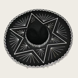 Chapeau Sombrero Mexicain HLC à Large Bord en Polyester, Broderie Personnalisée, Chapeau Poncho Serape Fiesta avec Pompons pour Décorations de Fête - Product Image 1