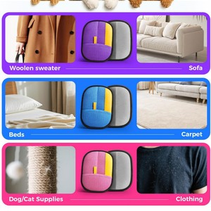 Gant anti-poils pour animaux ZYP bleu, outil de toilettage à électricité statique pour chiens, chats et nettoyage de meubles - Product Image 4