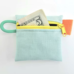 Custodia ecologica con cerniera, custodia per auricolari in tela <span class=keywords><strong>piccola</strong></span> e resistente, borsa portamonete, accessori per borse da viaggio - Product Image 4