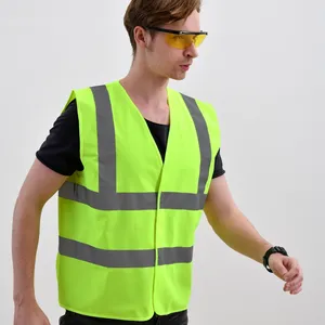 Hi Vis Reflective Economy Safety Vest ENISO 20471 With Logo OEM Printing Reflector Vest Gilet Volunteers Vests Fluorescent Color