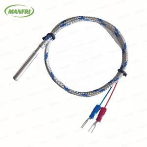 سعر جيد RTD PT1000 PT100 مستشعر درجة الحرارة PT100 مع مسبار من الفولاذ المقاوم للصدأ وموصل طرفي نحاسي على شكل حرف U - Product Image 1