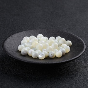 Perla Natural de Concha Marina de Aguas Profundas, Redonda, Blanca, de 3-12 mm, para Hacer Pulseras y Collares Hechos a Mano - Product Image 2