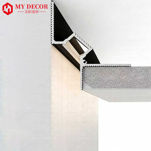 Profilé LED encastré ultra-plat pour plafond en aluminium, éclairage linéaire pour espaces étroits et angles, <span class=keywords><strong>avec</strong></span> effet de reflet et de fente d'ombre - Product Image 1