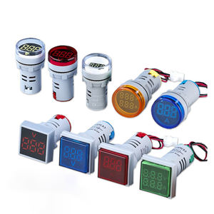 Plastic LED Voltage Indicator 22mm Panel Mount IP65 Rated Yellow LED for AC/DC Power Supply Status Monitoring Control <b>Cabinets</b> - Product Image 1